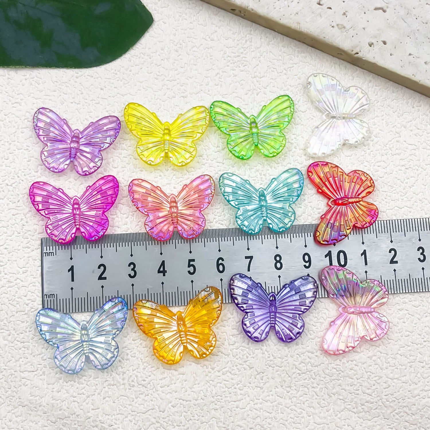 Acrylic Baroque Butterfly Charm Pendant for DIY Cream Glue Necklace Bracelet Decor