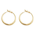 Hammered Round Hoop Earrings In Gold And Silver Tone For Women view 5