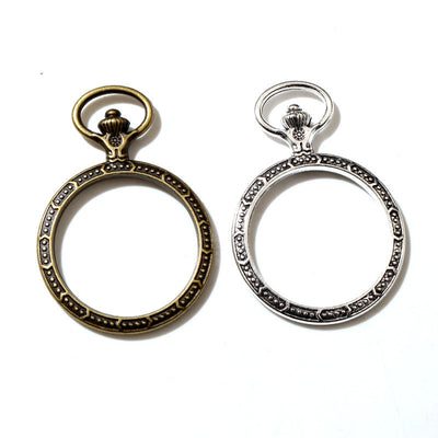 Pocket watch open bezel pendants showing the available pictured styles