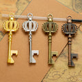 Vintage Metal Crown Key Pendant in Multiple Finish Options for Jewelry Making view 2