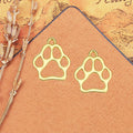 Openwork Paw Print Metal Charm in Five Vintage Finishes view 2