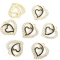 Crystal Double Heart Charms in Six Colors and Two Metal Tones view 9