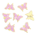 Enamel-Look Gold Silver Butterfly Alloy Charms in 12 Styles view 10