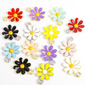 Enamel-Look Gold Silver Daisy Alloy Charms in 14 Styles view 5