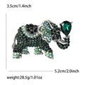 Raised Trunk Crystal Elephant Brooch in Seven Bright Colors view 8
