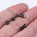 4.7x4.7x3.9mm 0.23g Multicolor Zinc Alloy Round Small Hole Spacer Beads for Bracelet Necklace DIY Jewelry