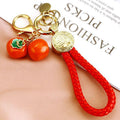 Persimmon Pair Leaf and Peanut Fortune Strap Keychain Collection view 7