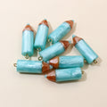 Pastel Crayon Shaped Resin Charms With Gold Tone Loops view 2