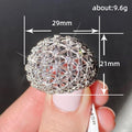 Oversized Domed Floral Openwork Statement Ring In Silver Tone view 5