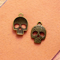 24x16mm Vintage Skull Alloy Charm Pendant