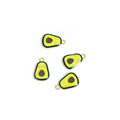 Smiling Avocado Enamel Alloy Charm Pendants for Jewelry Making view 2