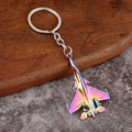 Metal Fighter Jet Airplane Model Keychain in Four Finishes view 7