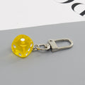 Colorful Transparent Acrylic Dice Clip Keychains in Seven Colors view 8
