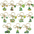 Eight Green Clover Hat and Beer Metal Keychain Designs view 1