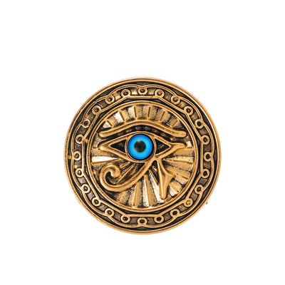 Front product view of the eye brooch pin in gold