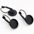 Colorful Round Leverback Earring Bezel Tray Settings view 11
