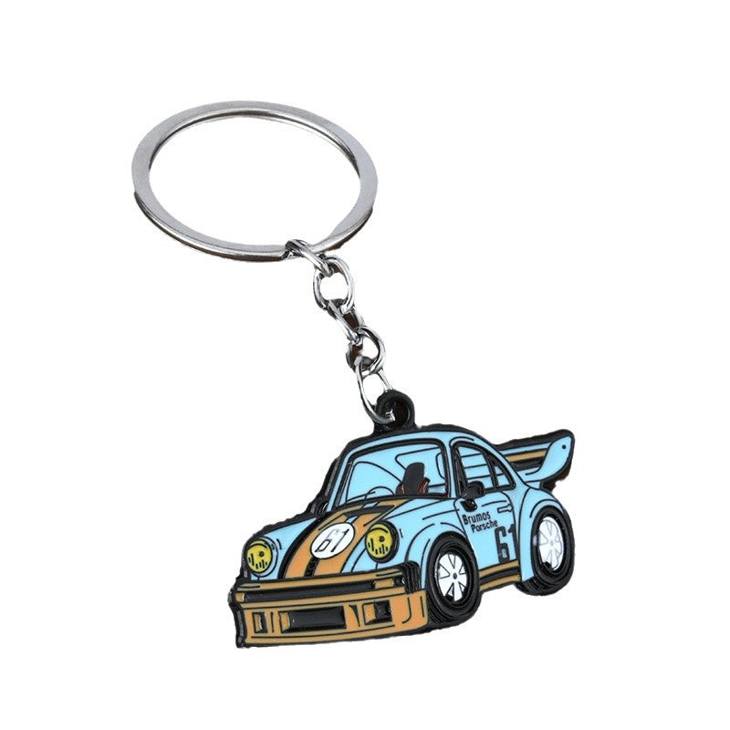 Creative Metal Car Model Keychain, Zinc Alloy Vehicle Pendant