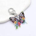 Printed Acrylic Butterfly Bag Charms Heart Clasp 8 Styles view 3