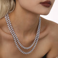 Gold Steel Leaf Imitation Pearl Cluster Link Necklaces view 3