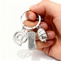 Silver Keyboard Mouse At Symbol Computer Charm Keychain view 4