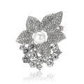 Layered Leaf Crystal Brooch in Four Colors for Jackets, Coats, and Scarves view 5