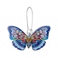 Silver Tone Colorful Printed Acrylic Butterfly Kidney Wire Drop Earrings view 4