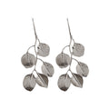 Textured Leaf Branch Necklace In Gold Tone Or Silver Tone view 5