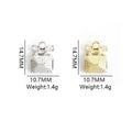 Square Crystal Bow Accent Metal Charms, 30 Colorways view 2
