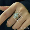 Silver Marquise Floral Halo Clear CZ Ring Sizes 6-10 view 4
