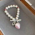 Pearl Heart Strawberry Bracelets Necklaces Tassel Earrings view 9