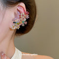 Multicolor Floral Vine Statement Stud Earrings Statement Pair view 3