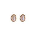 Organic Baroque Pearl Stud Earrings in Three Settings view 5