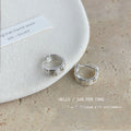 Silver-Tone Bamboo Knot Line Mini Huggie Hoop Earrings view 2