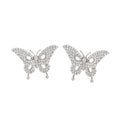 Butterfly and Bow Pearl Ear Cuffs in Two Silver Tone Styles view 5