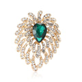 Teardrop Crystal Burst Brooch in Detailed Metal and Crystal Design view 5
