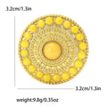 Round Beaded Medallion Brooch in Four Bright Colorways view 9
