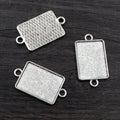 Rectangular Double Loop Pendant Trays in Two Finishes view 2