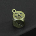 Alloy Dice Charm Pendant with Top Loop Six Color Finishes view 3