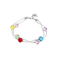 Multicolor Crystal Bead Silver Necklace Bracelet Styles view 5