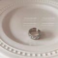 Wide Open Band Rings Clear Channel Crystals Gold Silver view 7