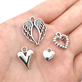 Metallic Heart Metal Charms with 4 Listed Options for DIY Jewelry Making view 2