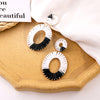 Black White Oval