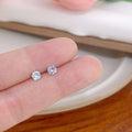 Tiny Colorful Crystal Round Stud Earrings No Back Posts view 9