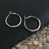 Silver Hammered Hoop