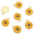 Colorful Daisy Flower Charms in Seven Glossy Enamel Colors view 10