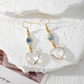 Heart Crystal Dried Flower Resin Dangle Earrings 5 Styles view 7