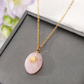 Gold Tone Faceted Stone Style Symbol Pendant Necklaces in Eleven Designs view 9