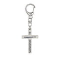 Silver Philippians 4:13 Cross Tag Clasp Keychain and Attached Hardware view 5