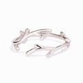 Silver Open Antler Branch Adjustable Ring Metal Alloy view 5