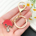 Red Football Helmet and Mixed Sports Metal Keychain Set view 1